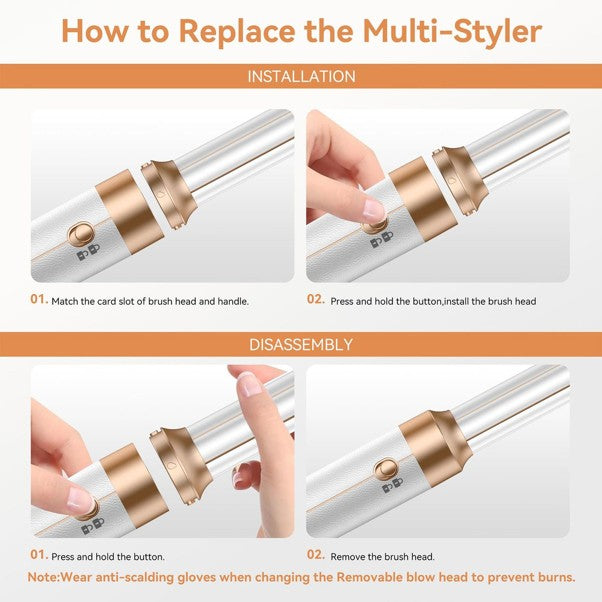 7-in-1 Professional Hair Styler & Airwrap | Multi-Function Hair Dryer, Curler & Volumiser