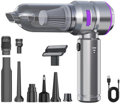Cordless Handheld Car Vacuum Cleaner | Rechargeable Portable Vacuum with Multi-Surface Cleaning Attachments