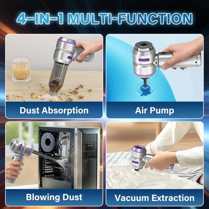 Cordless Handheld Car Vacuum Cleaner | Rechargeable Portable Vacuum with Multi-Surface Cleaning Attachments