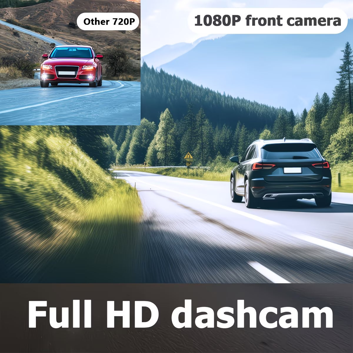 Dual Lens HD Dash Camera | 1080P Front & Interior Car Camera with Night Vision