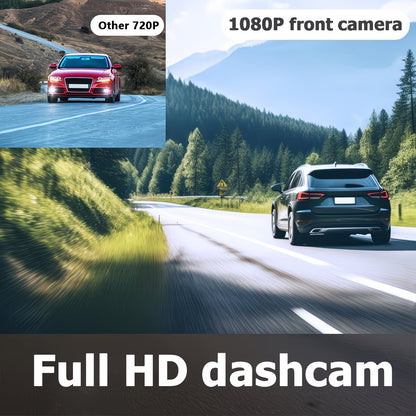 Dual Lens HD Dash Camera | 1080P Front & Interior Car Camera with Night Vision