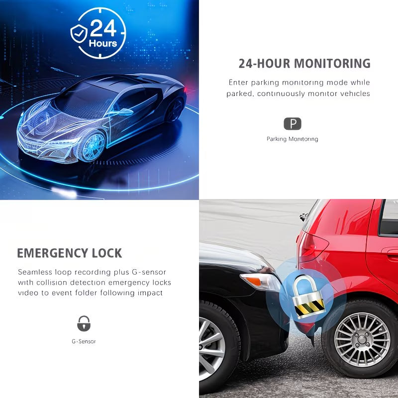 Dual Lens HD Dash Camera | 1080P Front & Interior Car Camera with Night Vision
