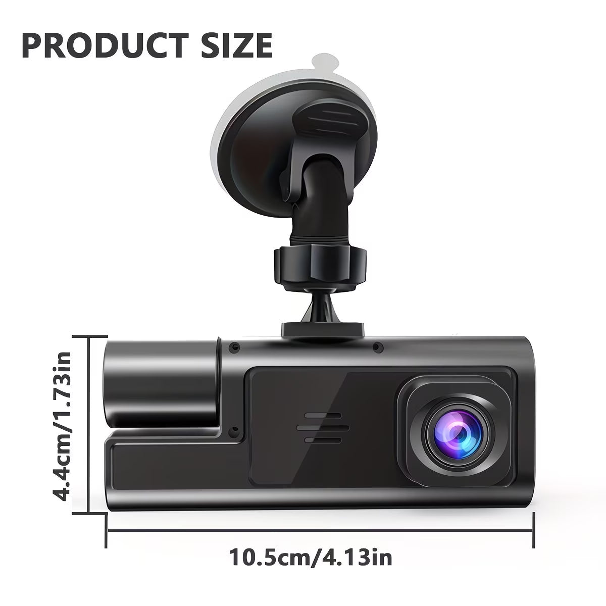 Dual Lens HD Dash Camera | 1080P Front & Interior Car Camera with Night Vision