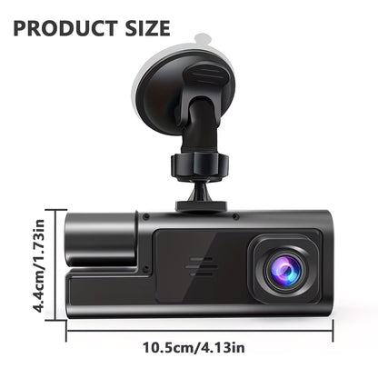Dual Lens HD Dash Camera | 1080P Front & Interior Car Camera with Night Vision