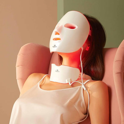 Premium 7-Colour LED Facial & Neck Light Therapy Mask | Rechargeable Skincare Device
