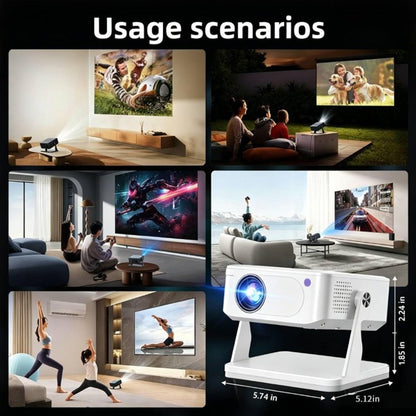 4K Smart Mini Projector | WiFi 6, Bluetooth 5.2 & Portable Home Cinema Projector