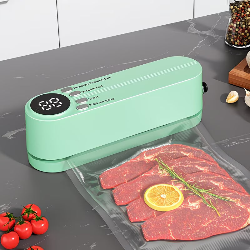Portable USB Vacuum Food Sealer | Mini Rechargeable Food Preservation & Bag Sealing Kit