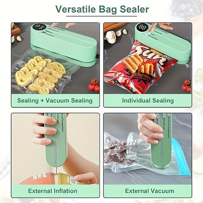 Portable USB Vacuum Food Sealer | Mini Rechargeable Food Preservation & Bag Sealing Kit