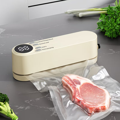 Portable USB Vacuum Food Sealer | Mini Rechargeable Food Preservation & Bag Sealing Kit
