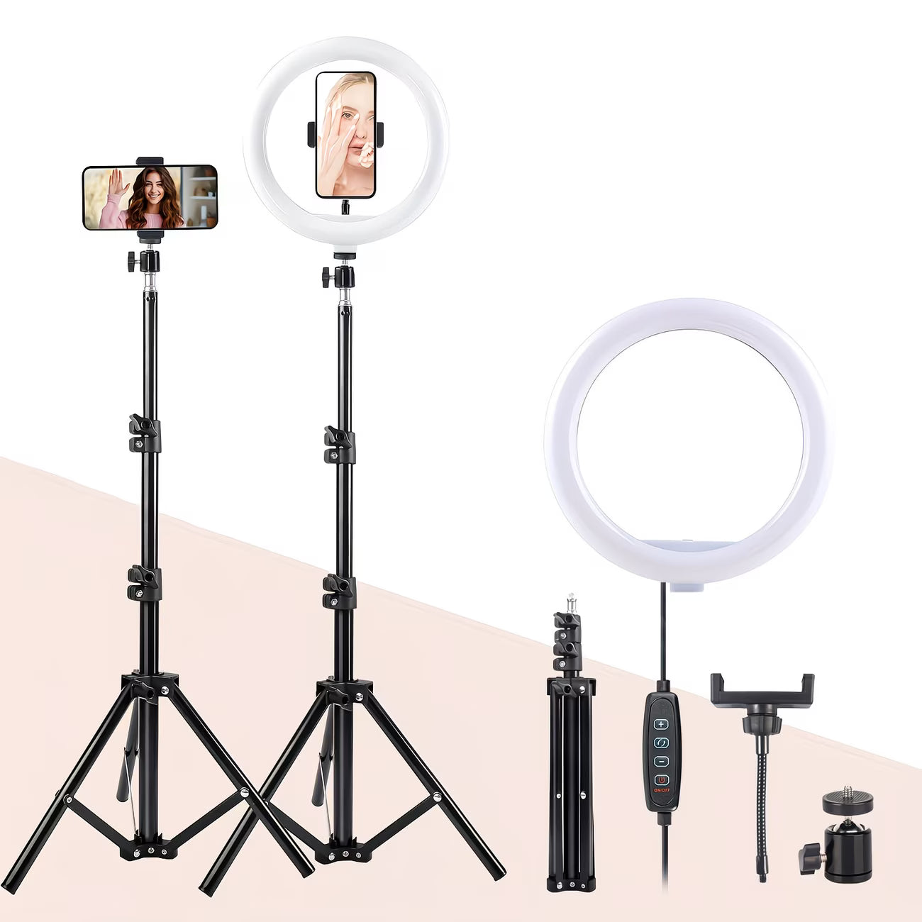10-Inch LED Ring Light with Adjustable Tripod Stand & Phone Holder | Professional Selfie & Streaming Kit