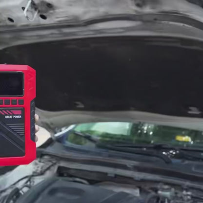 Portable Car Jump Starter & Air Compressor | Rechargeable Power Bank with Digital Display & LED Flashlight